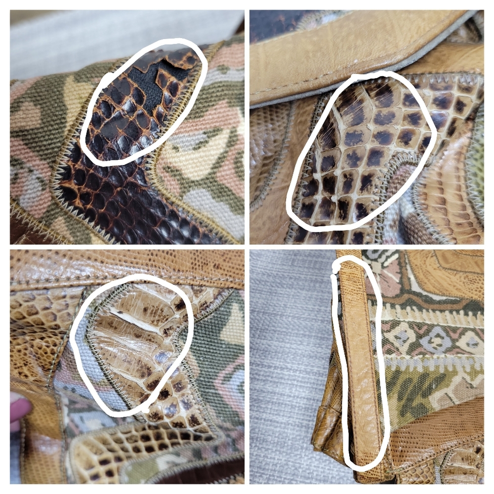 Sharif Reptile Patchwork Crossbody - Picture 7 of 7